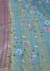Hand Made Floral Patterned Saree