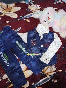 Cute Kids Denim Outfit Set