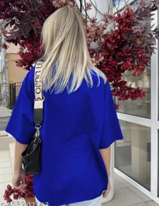Royal blue crop T-shirt