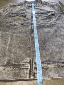 🔥Rare Acid-Wash Denim Jacket–Custom Graphic Back