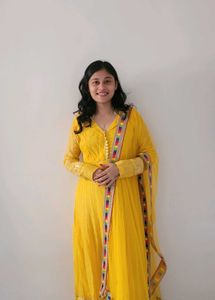 Yellow Anarkali For Women