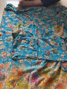 Floral Print Saree with Blouse