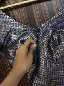 Blue Silk Blouse