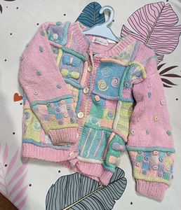 Hand-Knitted Patchwork Cardigan💕