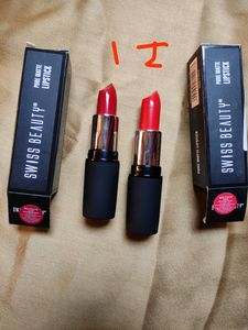 Swiss Beauty 2 Lipstick Orange Red And Red