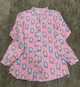 Pink Paisley Print Shirt