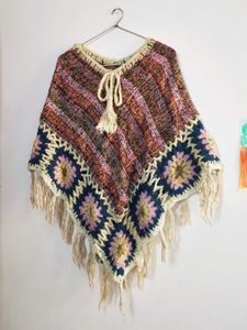 Crochet Granny Square Poncho