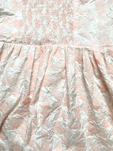 Pink Floral Puff Sleeve Dress
