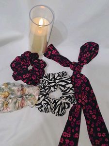 SCRUNCHIES SETS OF 3 WITH BOW TIE UP
