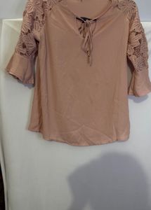 Blouse with Lace Sleeves