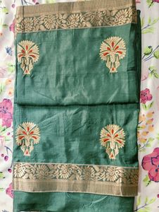 Art Silk Green Saree