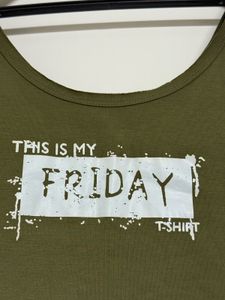 Olive Green Friday Crop Top