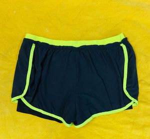 Nike Running Shorts Black Neon