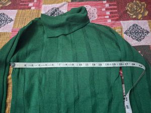 Green Knit Sweater Dress