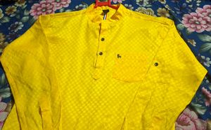 Totally New Shining Yellow Kurta Shirt