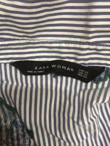 Zara Striped Floral Shirt