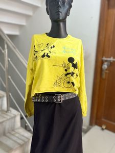 Mickey Trendy Cropped Sweatshirt