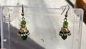 Green Dangle Earrings
