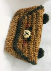 Handmade Crochet Bear Face Coin 👝