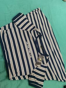 Striped Navy &amp; White Dress