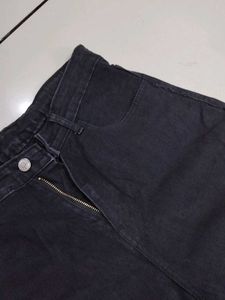 Chic Black Wide-Leg Denim Jeans for Women