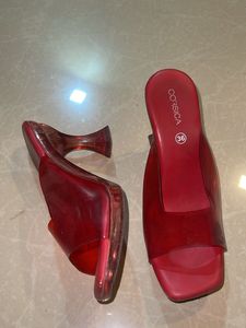 Red slim heels