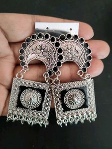 Black Metal Earrings