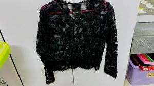 Elegant Black Lace Bolero