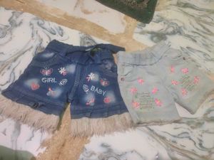 Cute Embroidered Denim Shorts Bundle 2