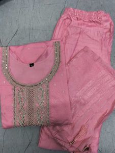Pink Chanderi Silk Woven Design Kurta Sets😍
