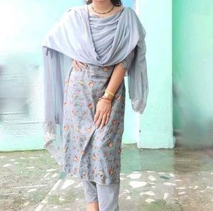 Grey Kurta Set