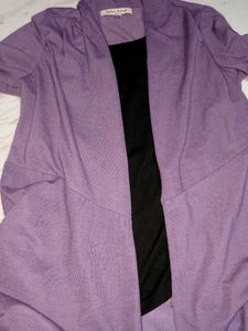 Purple Open Cardigan