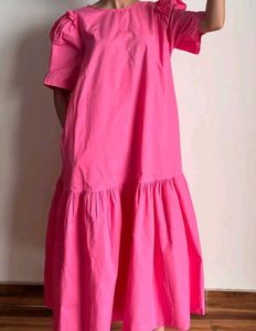 PUFF SLEEVE MAXI DRESS