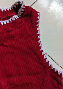 Red Knit Tank Top