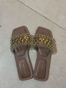 Forever Glam Studded Slides