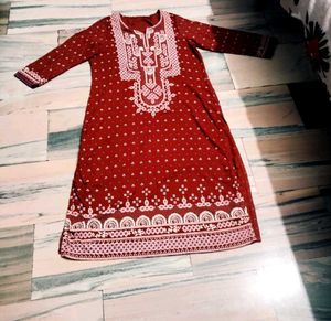 Printed Jaipuri Kurta With Pant For Girls And Wome
