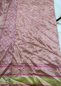 😍New Beautiful Pink Saree😍