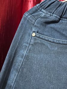 Black cargo fit denim