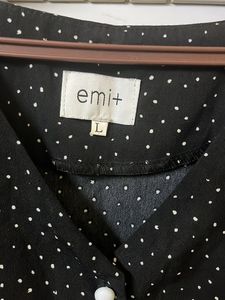 Black Shirt With White Dots