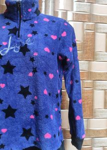Cute Star &amp; Heart Fleece Sweater