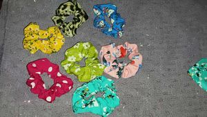 Colorful Handmade Scrunchie Bundle Set 7