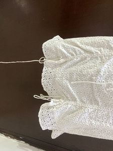 White Eyelet Mini Dress