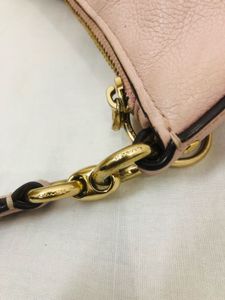 Pink Leather Coach Hobo Bag