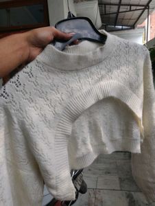 Cropped Knit Sweater