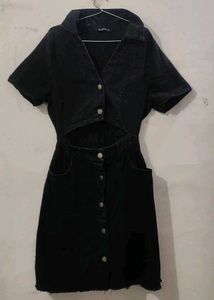 Denim Black Dress