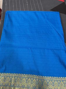 Blue Saree with Blouse Piece