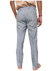 Grey Slim-Fit Dress Pants