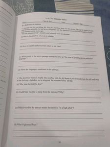 ENGLISH QUESTION Bank And Workbook 2025 Class 10