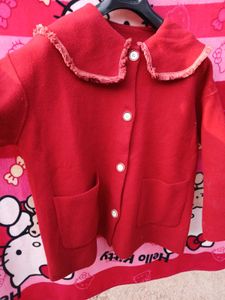 Korean Red Fringed Collar Can't