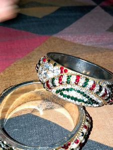 Vintage Beaded Bangles - Set of 2